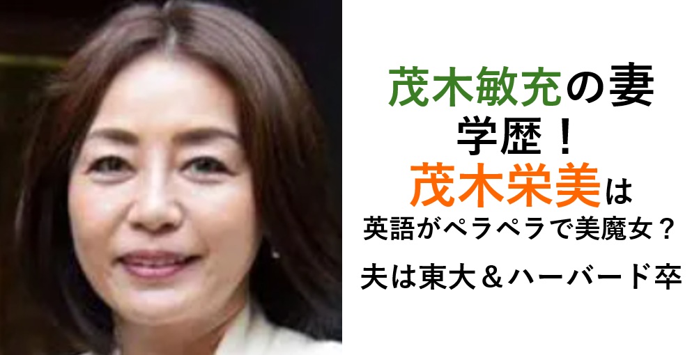 茂木敏充の妻学歴