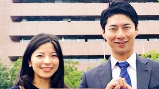 中曽根康隆と中曽根友美（旧姓：佐藤）