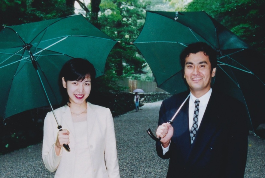 石原良純と妻・稲田幸子（旧姓）