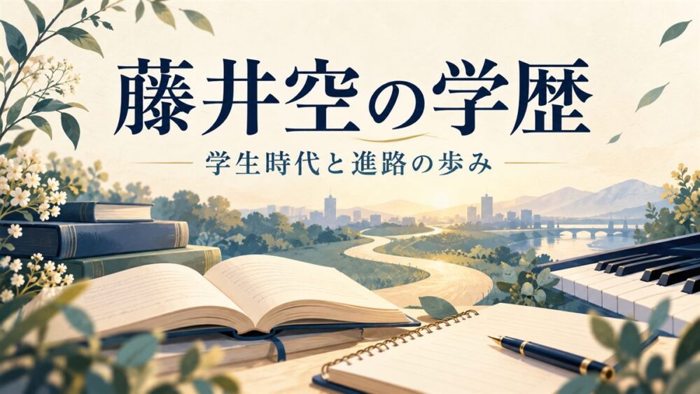 藤井空の学歴｜学生時代と進路の歩み